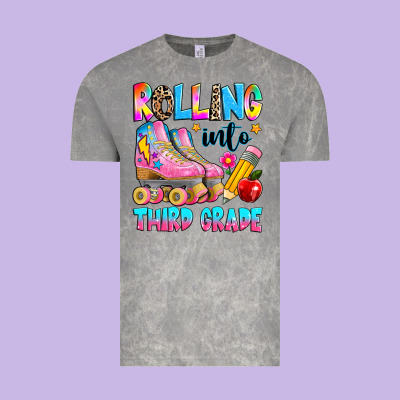 Rolling Into Third Grade Vintage Tee Designed By Texasbilliewilder