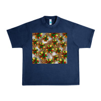 Navy juneteenth sunflowers Urban Heavy Tee - BarkalooDesign