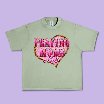 Praying Moms Club Urban Heavy Tee Designed By Texasbilliewilder