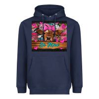 Navy be mine valentine's day cow Heavyweight Hoodie - Jasminsmagicworld
