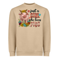 Mushroom western just girl who loves pigs Heavyweight Sweatshirt - texasbilliewilder