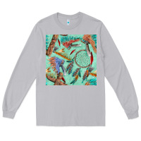 Moon Dust pipe tomahawk dreamcatcher headdress seamless patt Long Sleeve Tee - FaDigitalArtStudio