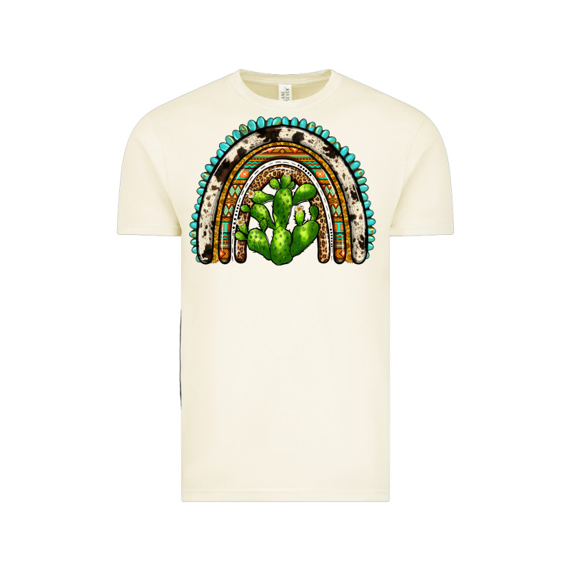 Western Cactus Rainbow Vintage Tee by Zillion Design Studio | Teevron