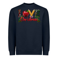 Navy Western Christmas Love Heavyweight Sweatshirt - RanaPortraitStore