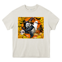 Cream panda halloween Heavy Core Tee - LillyAllenDesigns
