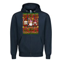 Navy christmas gnomes Zipper Hoodie - Artiststas
