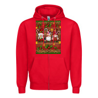 Red christmas gnomes Zipper Hoodie - Artiststas
