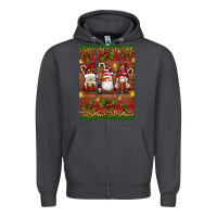 Smoke christmas gnomes Zipper Hoodie - Artiststas