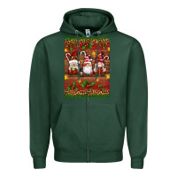 Sports Green christmas gnomes Zipper Hoodie - Artiststas