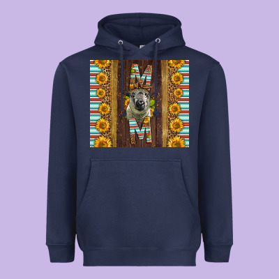Western Hampshire Sheep Mom Heavyweight Hoodie Designed By Lillyallendesigns
