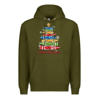 Army Green crayons tree christmas Premium Hoodie - MaliasSmallBusiness