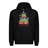 Black crayons tree christmas Premium Hoodie - MaliasSmallBusiness
