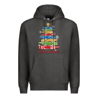 Charcoal Heather crayons tree christmas Premium Hoodie - MaliasSmallBusiness