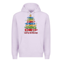Lilac crayons tree christmas Premium Hoodie - MaliasSmallBusiness