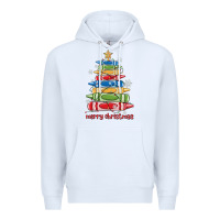 White crayons tree christmas Premium Hoodie - MaliasSmallBusiness