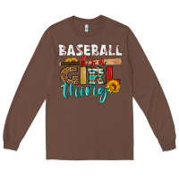 Chestnut baseball it's a girl thing Long Sleeve Tee - HRA Design Shop