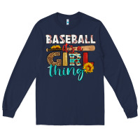 Navy baseball it's a girl thing Long Sleeve Tee - HRA Design Shop