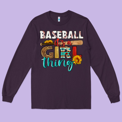 Baseball It's A Girl Thing Long Sleeve Tee Designed By Hra Design Shop