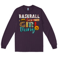 Plum baseball it's a girl thing Long Sleeve Tee - HRA Design Shop