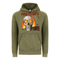 Vintage Olive everythings fine Vintage Hoodie - JahusDesignShop