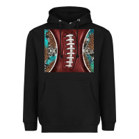 Western Pattern And American Football Heavyweight Hoodie | Teevron