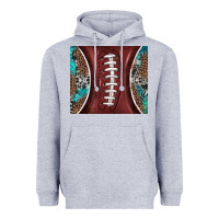 Heather Grey western pattern and american football Heavyweight Hoodie - BarkalooDesign