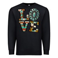 Black Turquoise Love Premium Sweatshirt - Jasminsmagicworld