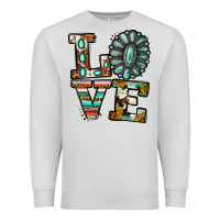 Dove Grey Turquoise Love Premium Sweatshirt - Jasminsmagicworld