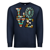 Navy Turquoise Love Premium Sweatshirt - Jasminsmagicworld