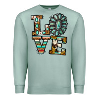 Seafoam Turquoise Love Premium Sweatshirt - Jasminsmagicworld
