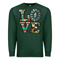 Sports Green Turquoise Love Premium Sweatshirt - Jasminsmagicworld