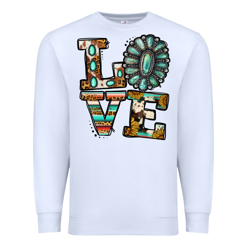 Turquoise Love Premium Sweatshirt by Jasminsmagicworld | Teevron