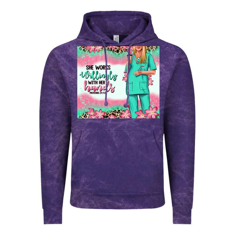 She Works Willingly With Her Hands Blonde Nurse Vintage Hoodie by RanaPortraitStore | Teevron