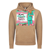 Vintage Coffee she works willingly with her hands blonde nurse Vintage Hoodie - RanaPortraitStore