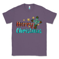 Lavender merry christmas turquoise gemstones cross Classic Tee - BarkalooDesign