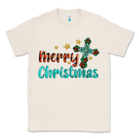 Natural merry christmas turquoise gemstones cross Classic Tee - BarkalooDesign