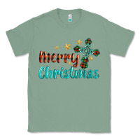 Sage merry christmas turquoise gemstones cross Classic Tee - BarkalooDesign