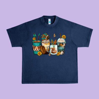 Indian Headdress Coffee Cups Urban Heavy Tee Designed By Zillion Design Studio