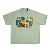Oil Green indian headdress coffee cups Urban Heavy Tee - Zillion Design Studio