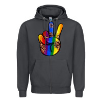 Smoke pride leopard peace hand Zipper Hoodie - JahusDesignShop