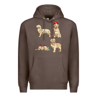 Coffee christmas dogs Premium Hoodie - MaliasSmallBusiness