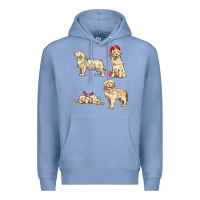 Colony Blue christmas dogs Premium Hoodie - MaliasSmallBusiness