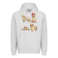 Dove Grey christmas dogs Premium Hoodie - MaliasSmallBusiness
