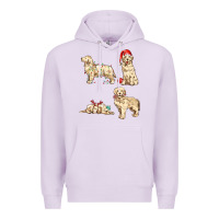 Lilac christmas dogs Premium Hoodie - MaliasSmallBusiness