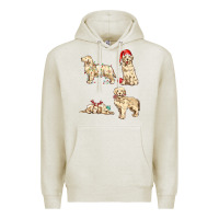Oatmeal Heather christmas dogs Premium Hoodie - MaliasSmallBusiness