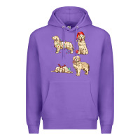 Purple christmas dogs Premium Hoodie - MaliasSmallBusiness