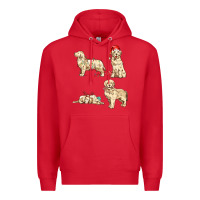 Red christmas dogs Premium Hoodie - MaliasSmallBusiness