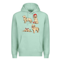 Seafoam christmas dogs Premium Hoodie - MaliasSmallBusiness