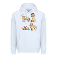 White christmas dogs Premium Hoodie - MaliasSmallBusiness