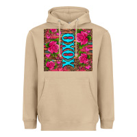 Mushroom xoxo valentine's day pink roses and hearts Heavyweight Hoodie - Jasminsmagicworld